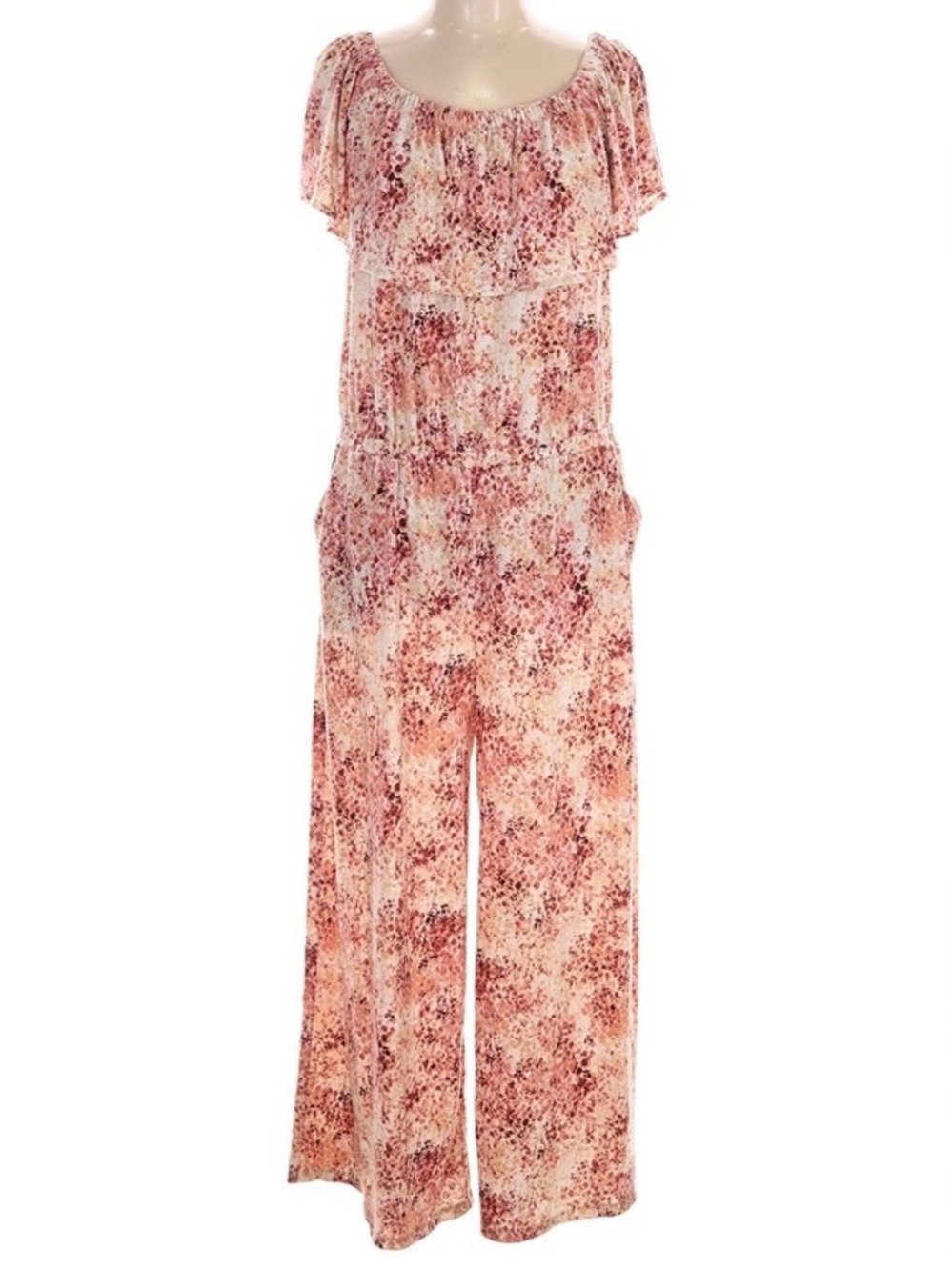 Haute Hippie Pink Floral Wide-Leg Jumpsuit
